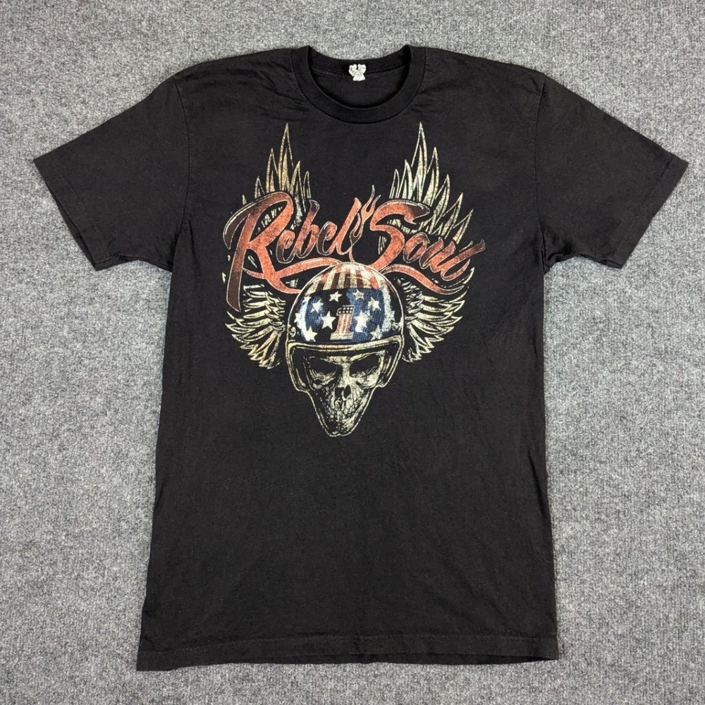 Next Level Kid Rock Rebel Soul 2013 Tour T-Shirt Black Mens M Harley Graphic